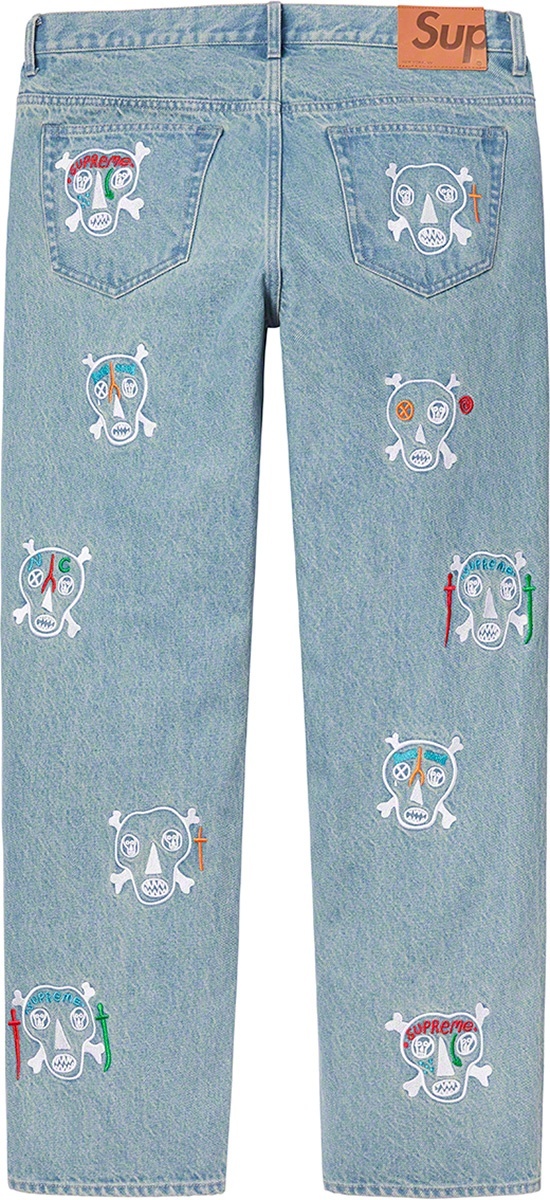 Clayton Patterson/Supreme Skulls Embroidered Regular Jean view 6